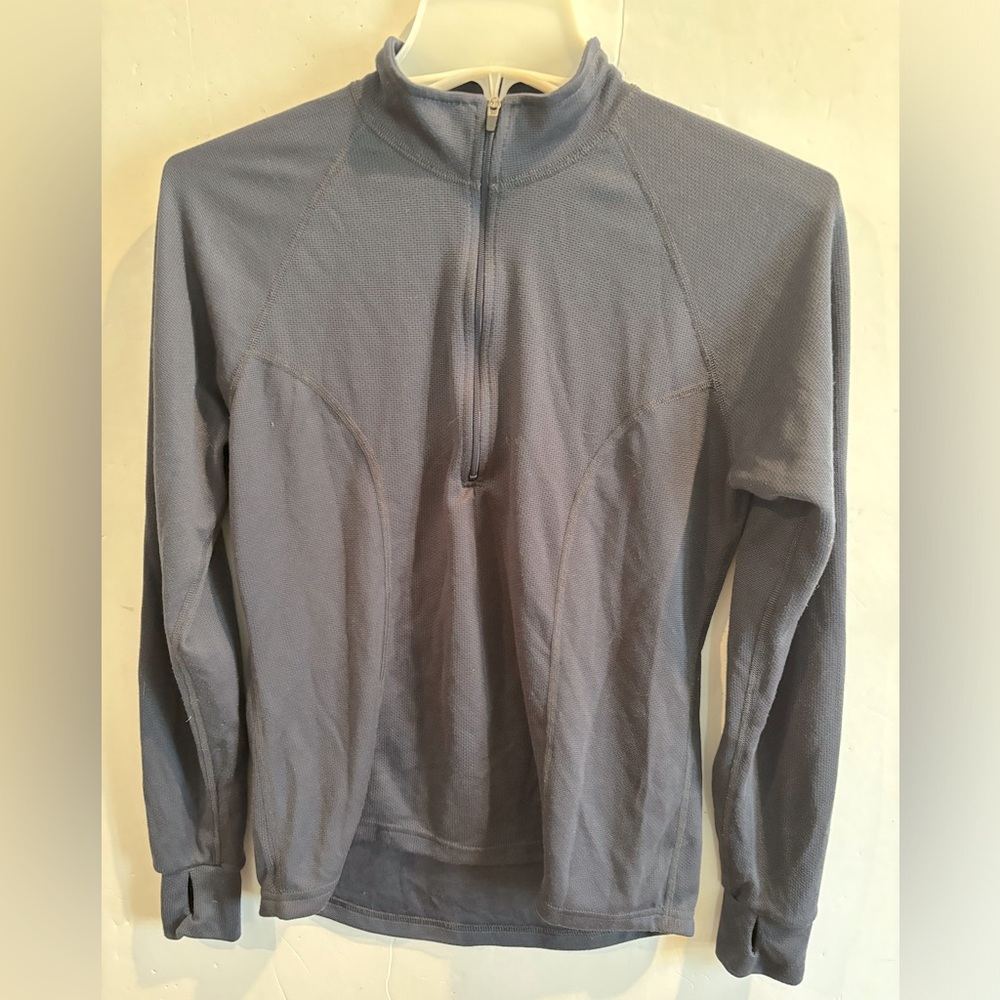 L.L. BEAN Gray Sz S Quarter-Zip Pullover TOP